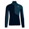 Тёплая кофта Karpos Federa Half-Zip Fleece чёрно-серая